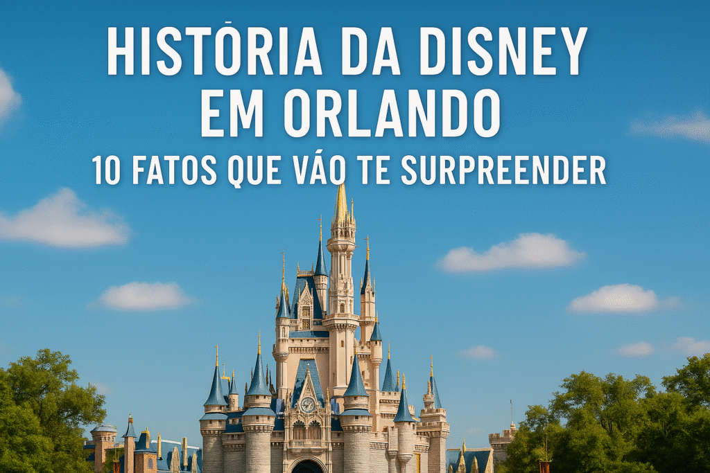 Castelo da Cinderela no Magic Kingdom representando a história da Disney em Orlando.