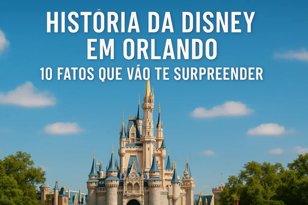 Castelo da Cinderela no Magic Kingdom representando a história da Disney em Orlando.