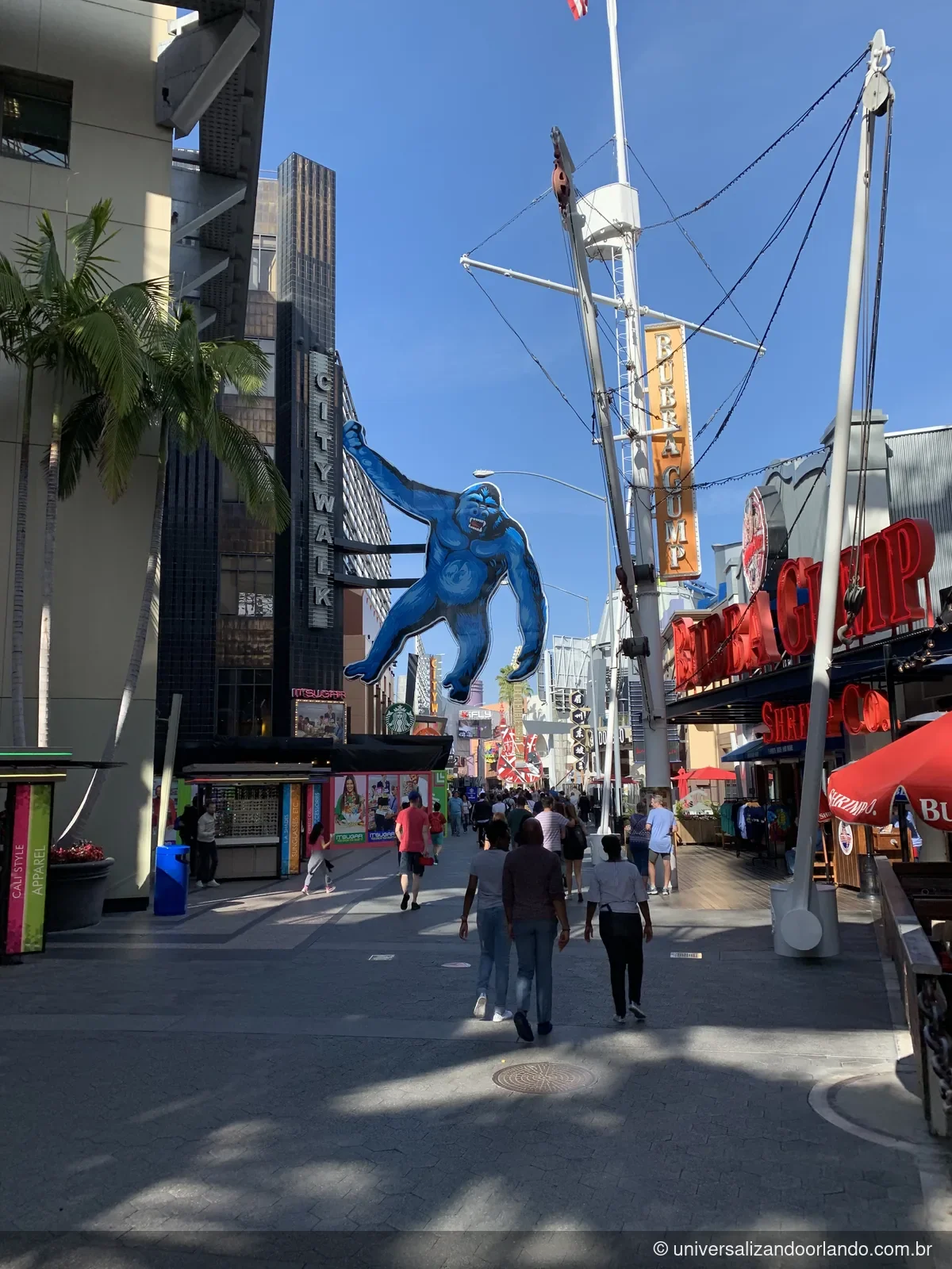 Rua do CityWalk da Universal Studios Hollywood